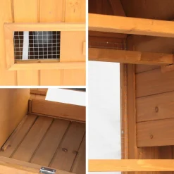Pollaio 6 galline legno di abete