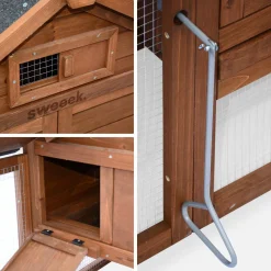 Pollaio in legno con recinto per 3 galline