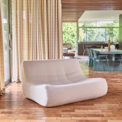 Poltrona bouclé testurizzata, 2 posti