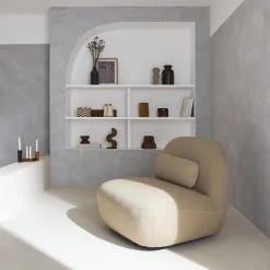 Poltrona girevole 360° bouclé
