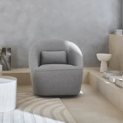 Poltrona girevole 360° con cuscino