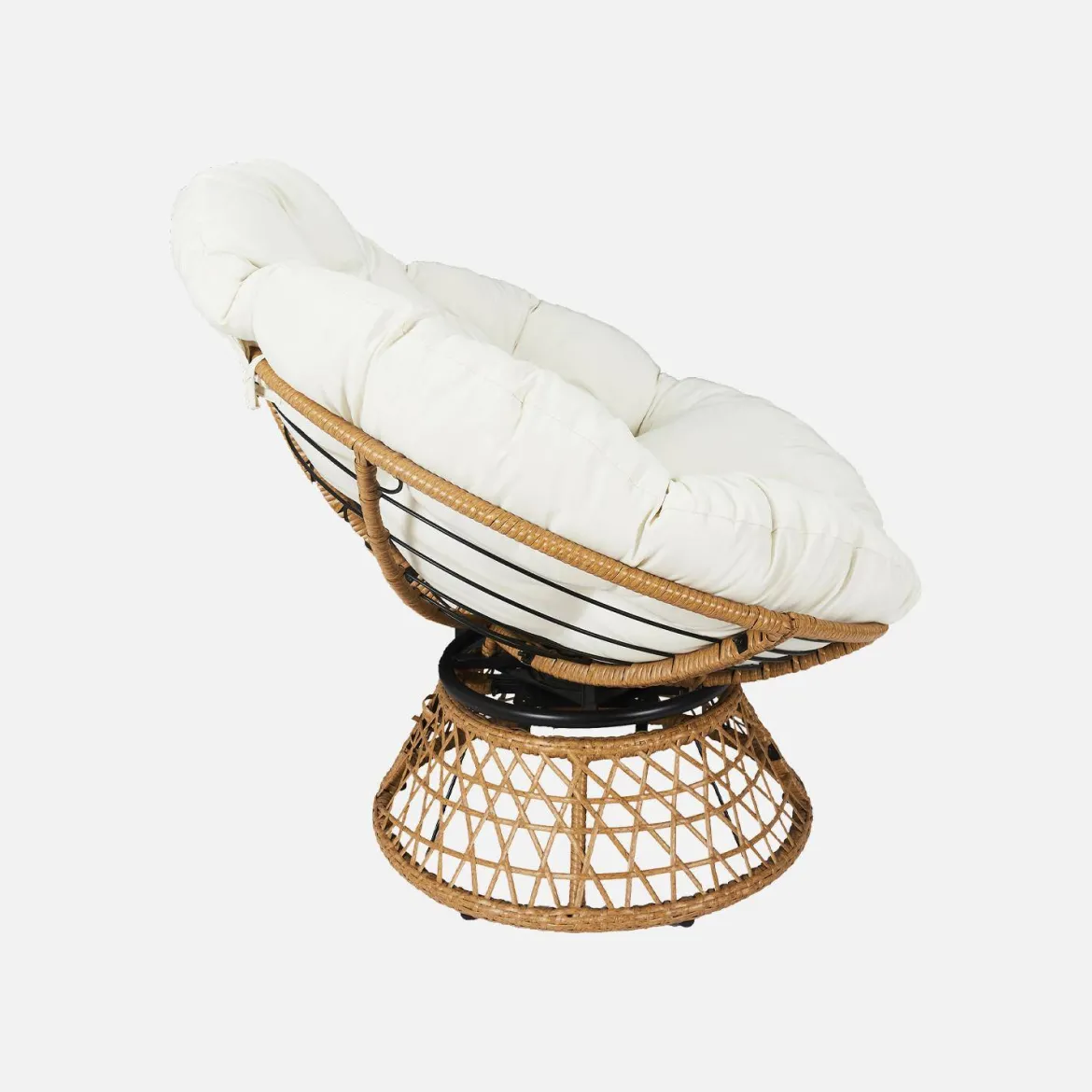 Poltrona papasan girevole a 360° in polirotilene