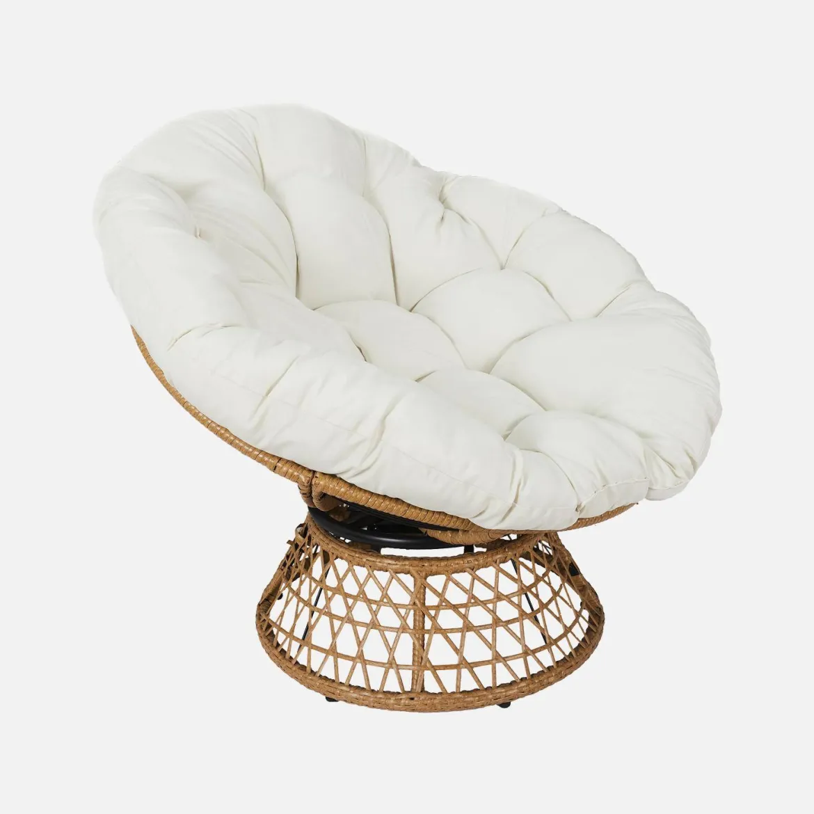 Poltrona papasan girevole a 360° in polirotilene