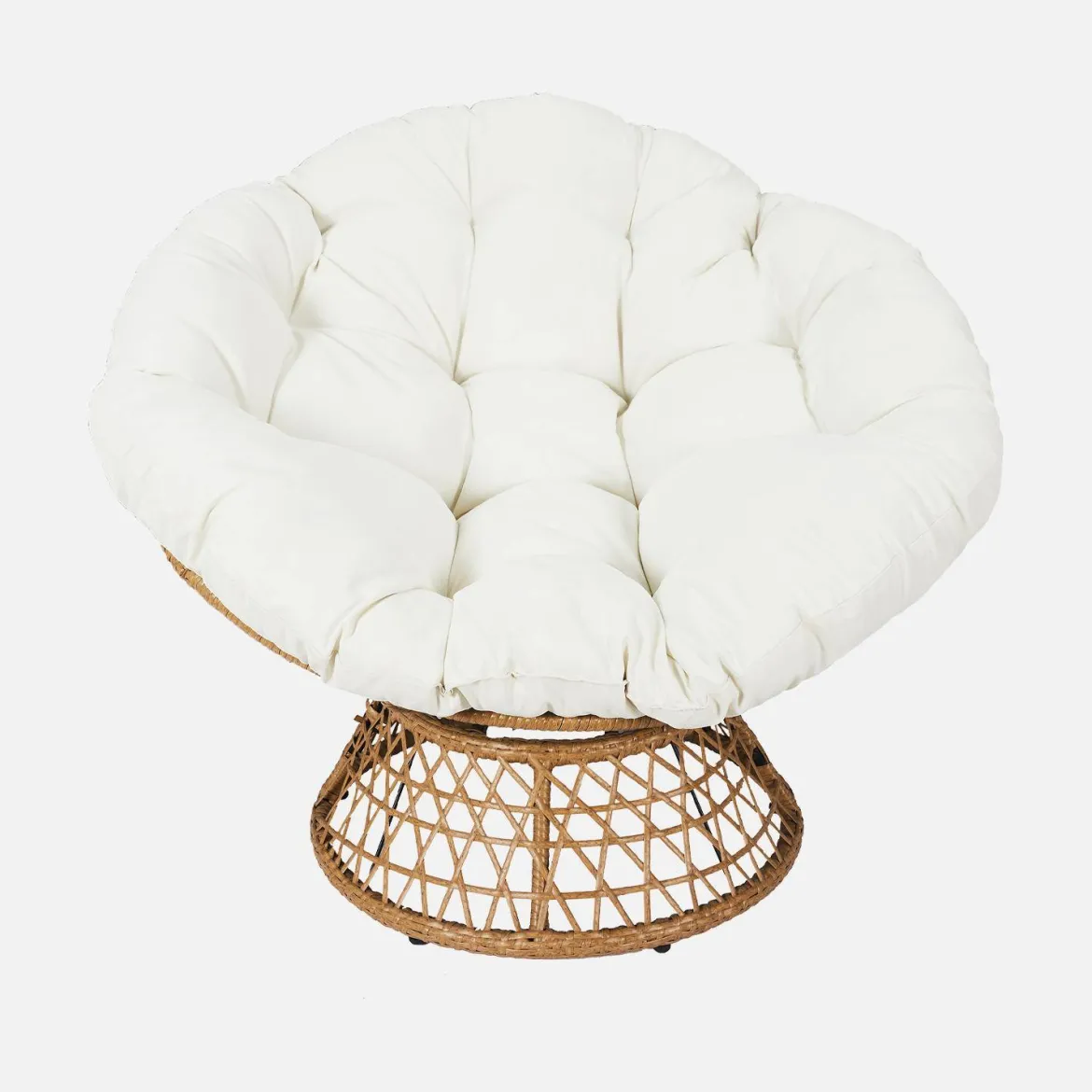 Poltrona papasan girevole a 360° in polirotilene