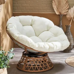 Poltrona papasan girevole a 360° in polirotilene