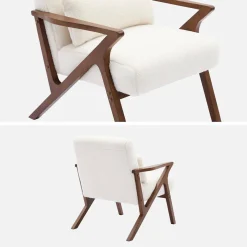 Poltrona scandinava in legno di hevea
