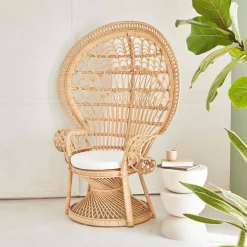 Poltrona vintage in rattan