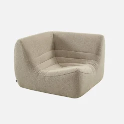 Poltrona angolare in bouclé testurizzato