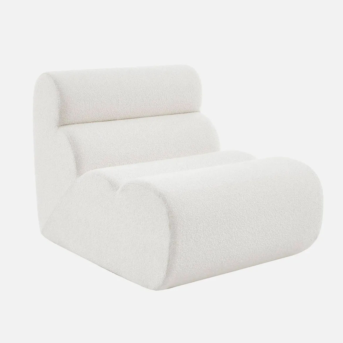 Poltrona bouclé testurizzata