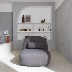 Poltrona girevole 360° bouclé