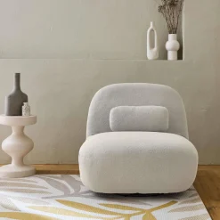 Poltrona girevole 360° bouclé