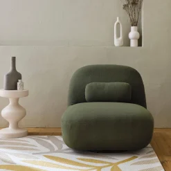 Poltrona girevole 360° bouclé