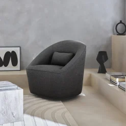 Poltrona girevole 360° con cuscino