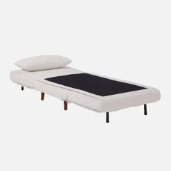 Poltrona letto convertibile in tessuto ciniglia