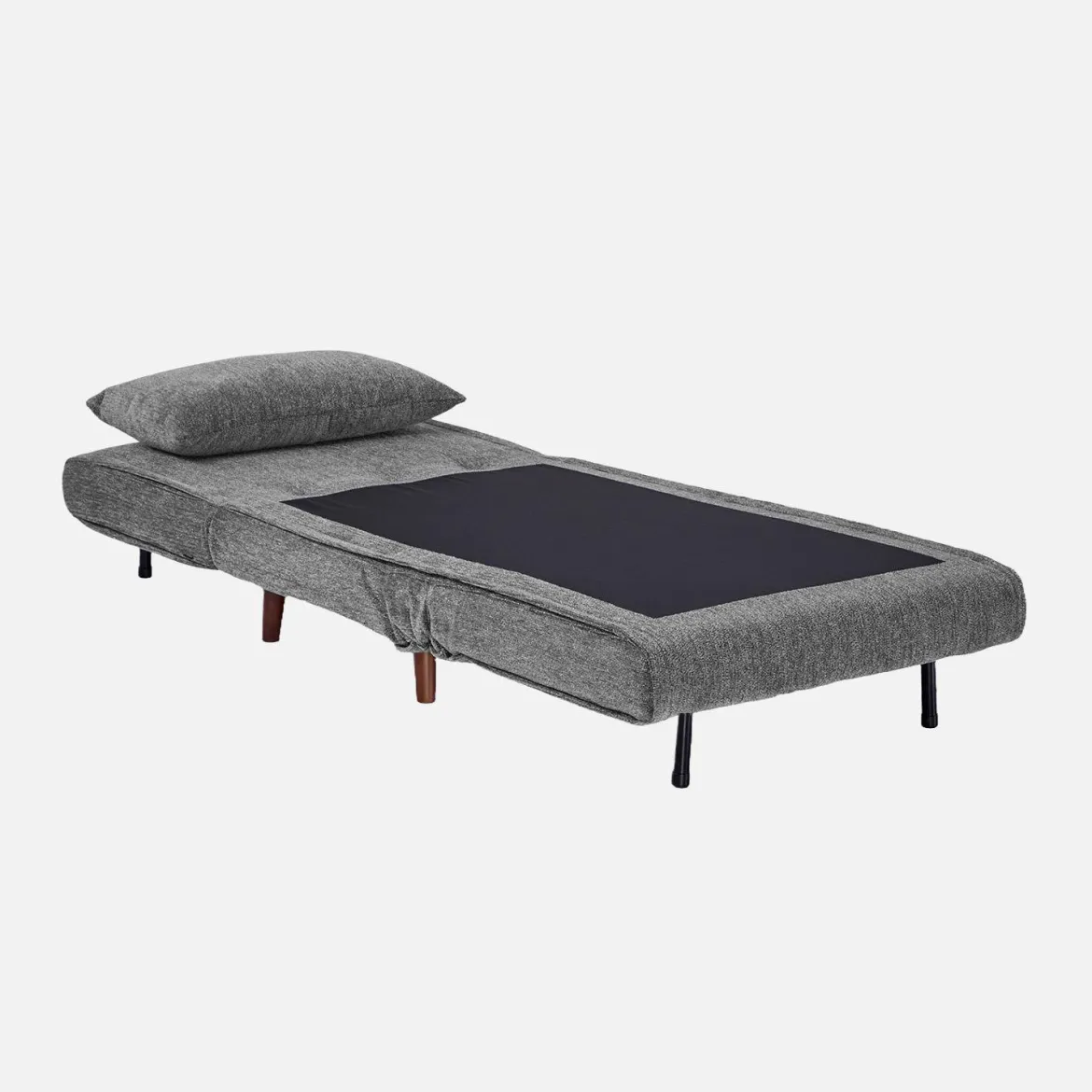 Poltrona letto convertibile in tessuto ciniglia
