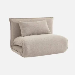Poltrona letto trasformabile bouclé testurizzato