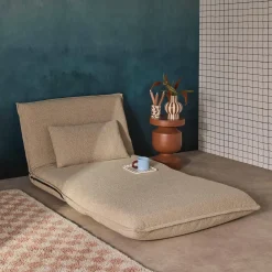 Poltrona letto trasformabile bouclé testurizzato