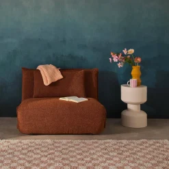 Poltrona letto trasformabile bouclé testurizzato