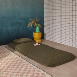 Poltrona letto trasformabile bouclé testurizzato