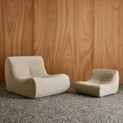 Poltroncina per bambini in tessuto bouclé testurizzato, 1 posto