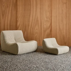 Poltroncina per bambini in tessuto bouclé testurizzato, 1 posto