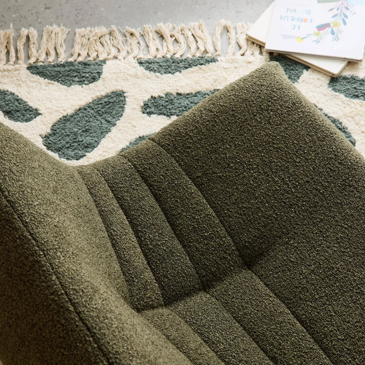 Poltroncina per bambini in tessuto bouclé testurizzato, 1 posto