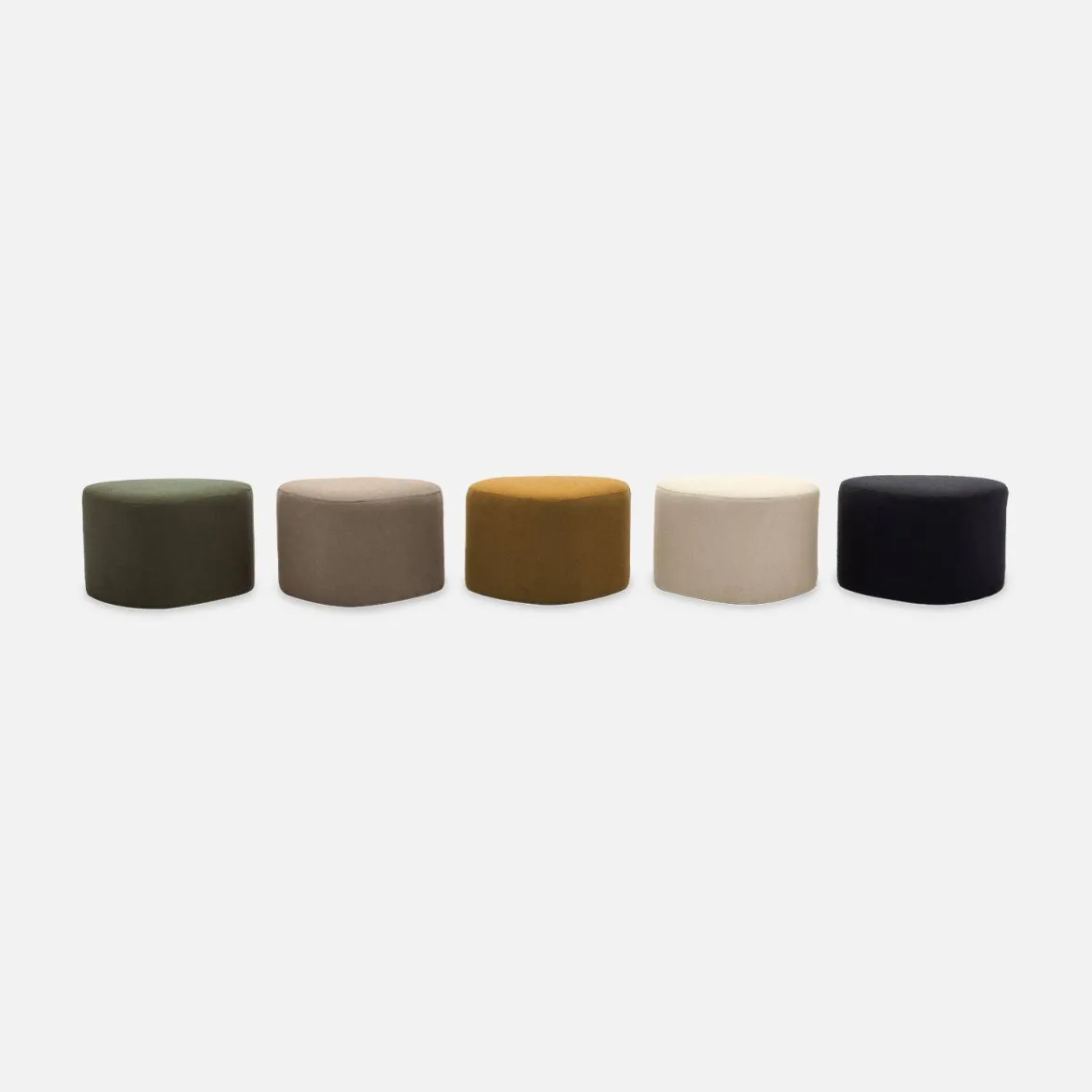 Pouf a forma di ciottolo in tessuto