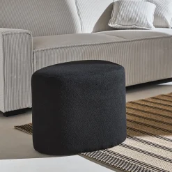 Pouf a forma di ciottolo in tessuto