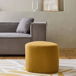 Pouf a forma di ciottolo in tessuto