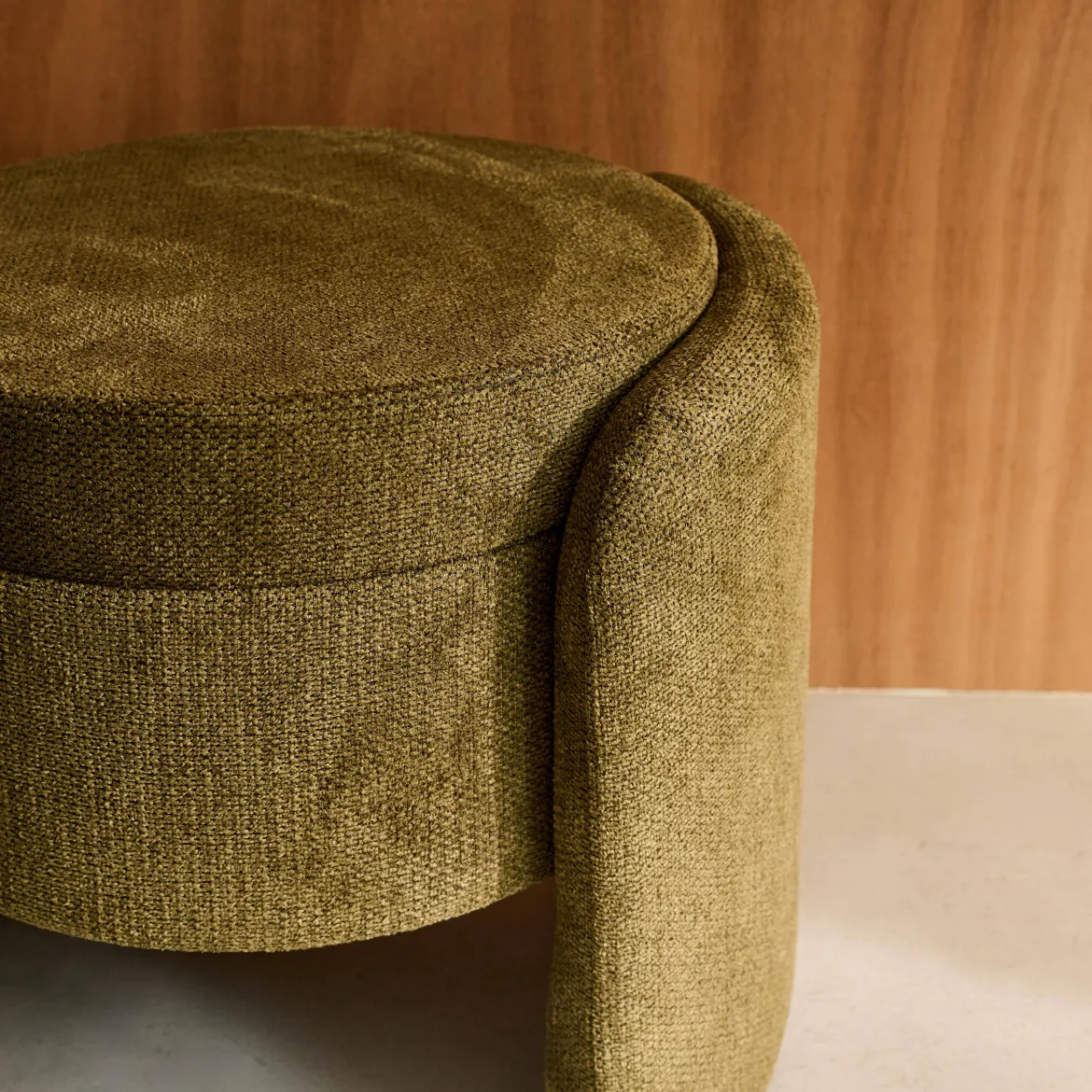 Pouf contenitore in tessuto