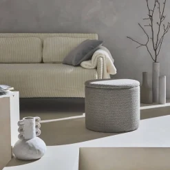 Pouf contenitore in tessuto