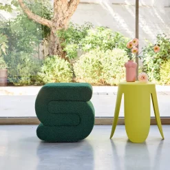 Pouf in bouclé