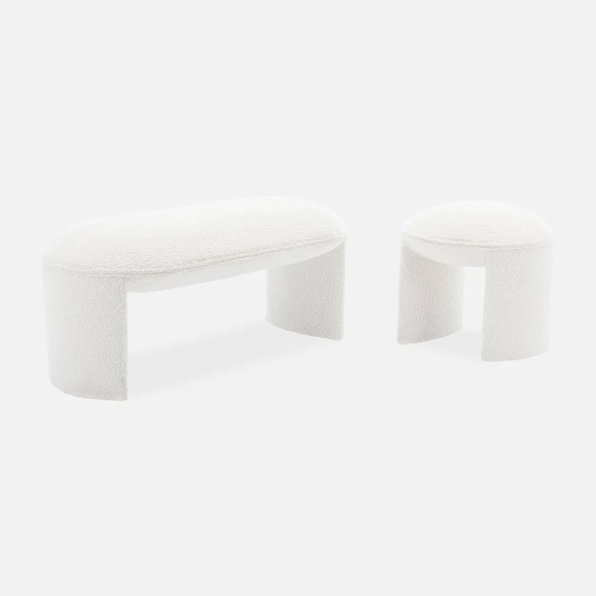 Pouf in bouclé