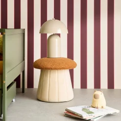 Pouf per bambini a fungo con contenitore