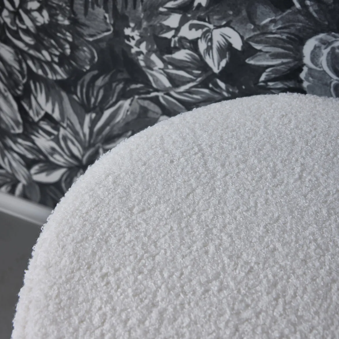 Pouf scandinavo in bouclé