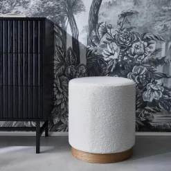 Pouf scandinavo in bouclé