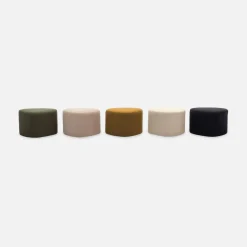 Pouf a forma di ciottolo in tessuto