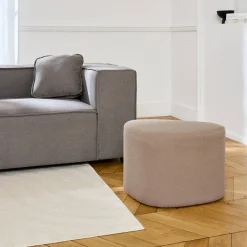 Pouf a forma di ciottolo in tessuto