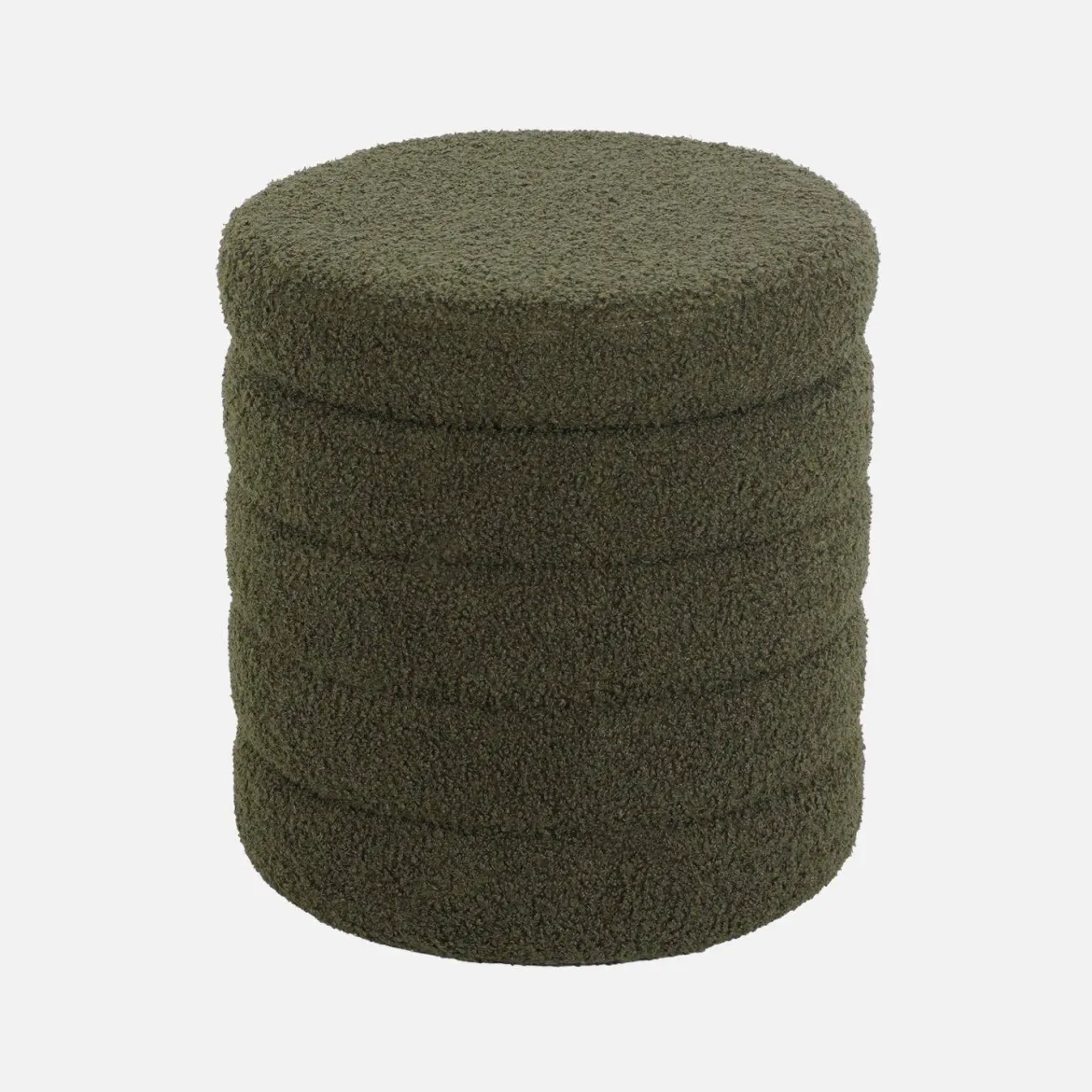 Pouf contenitore in bouclé