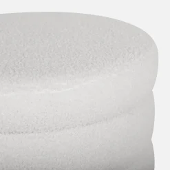 Pouf contenitore in bouclé