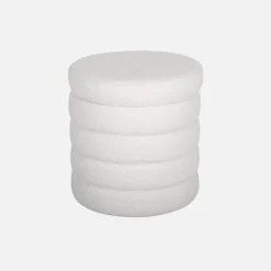 Pouf contenitore in bouclé