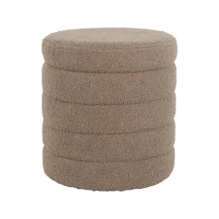 Pouf contenitore in bouclé