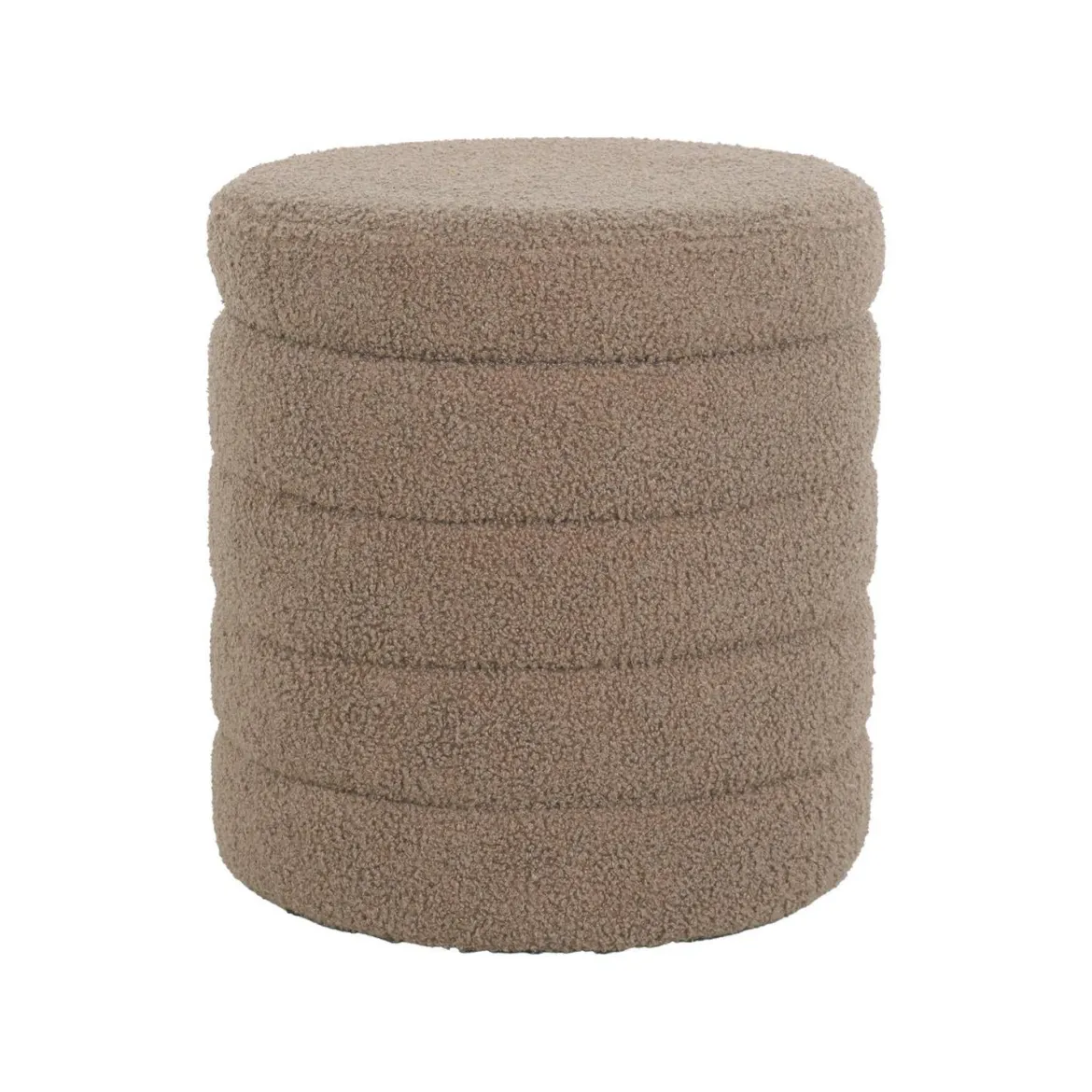 Pouf contenitore in bouclé