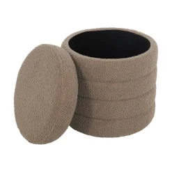 Pouf contenitore in bouclé