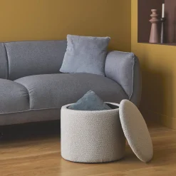 Pouf contenitore in tessuto