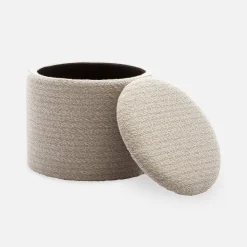 Pouf contenitore in tessuto