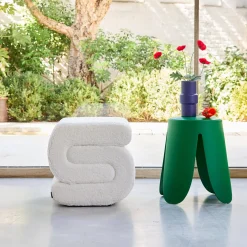 Pouf in bouclé