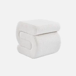 Pouf in bouclé
