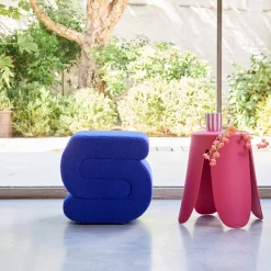 Pouf in bouclé