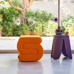 Pouf in bouclé